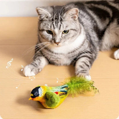 Interactive Bird Toy for Cats – Realistic Sounding Catnip Teaser Toy for Indoor Play & Exercise