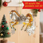 2D Acrylic Horse Car Rearview Mirror Pendant Charm Christmas Tree Ornament Party New Year Hanging Decoration