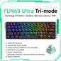 60% Magnetic Hot-Swappable Mechanical Keyboard — Tri-Mode USB-C / Bluetooth 5.0 / 2.4GHz, PBT Doubleshot Keycaps & ARGB Lighting