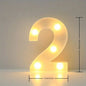 1PC LED Alphabet&Number Lights For Home,Wedding,Proposal,Birthday,Party,Photo Prop, Battery Powered White Decorative Night Light
