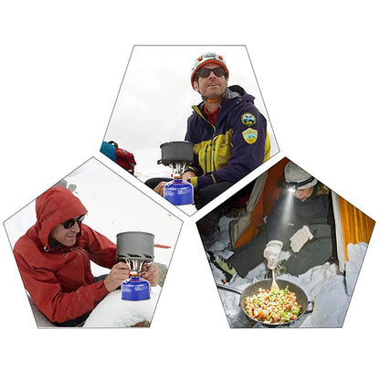 Portable 1-2 Person Aluminum Camping Cookware Set – Foldable Pot, Lid & Utensils