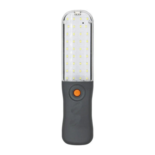 USB Rechargeable Magnetic LED Work Light - 30 cm (11.8 in) Portable Auto Repair Flashlight with Swivel Hook & Dual Magnets for Car Repair, Camping, Fishing, Emergencies