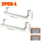 Stainless Steel Over-Door Towel Rack — Non-Drilling Hanging Towel Bar for Bathroom & Kitchen, Single Bar, 9.3/14.4 in (23.5/36.5 cm)