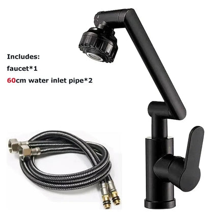 Universal Rotating Dual-Mode Single-Handle Faucet for Kitchen & Bathroom Sink - Hot & Cold Mixer