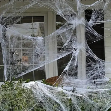 Cotton Spider Web Halloween Decoration - 6 Colors