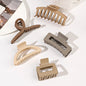 5-Pack Matte Hair Claw Clips - Large Mixed Colors, Strong Hold for Thick & Thin Hair