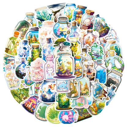 10/30/50pcs Cartoon Magic Potion Bottle Graffiti Stickers Decals Laptop Suitcase Phone Notebook Guitar Decoration Sticker Toys