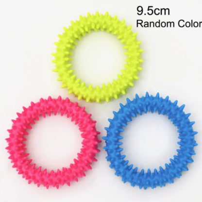 Durable Rubber Bone Chew Toy for Small Dogs - Bite-Resistant Teeth-Cleaning Training Toy