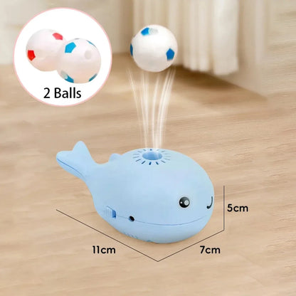 Whale-Shaped Electric Floating Ball Cat Toy USB Rechargeable Dual-Function Fan Portable 3C Certified