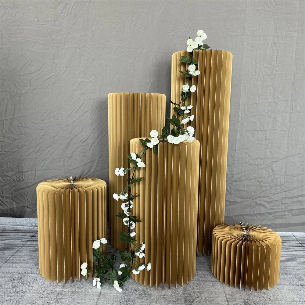 Paper Flower Cylinder Wedding & Dessert Table Decor