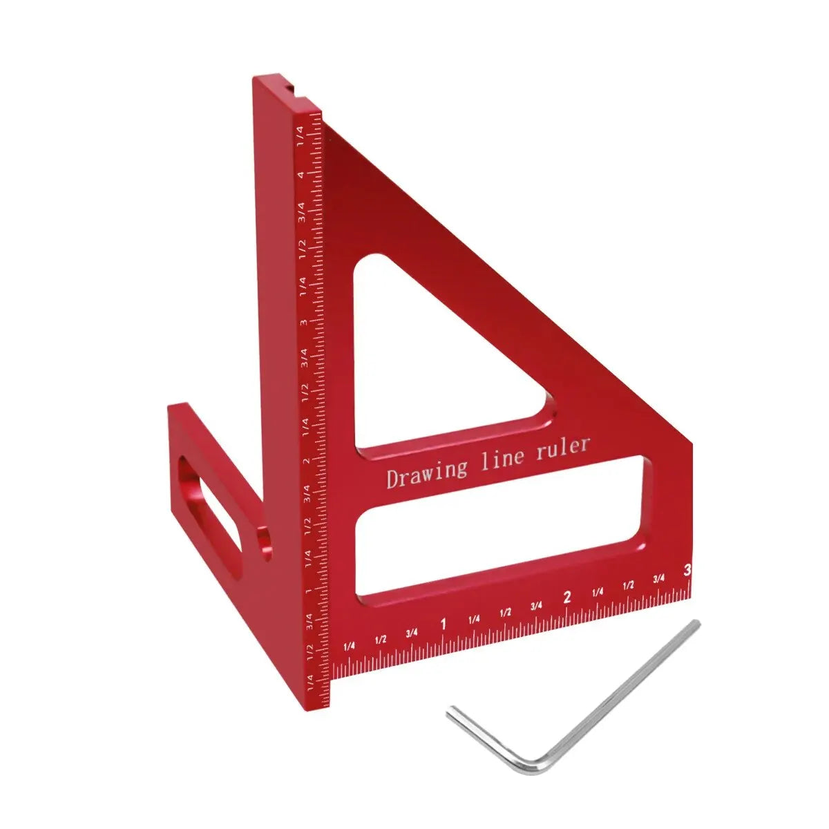 Carpenter Multi-Angle Square Protractor Ruler Aluminum/Plastic 45/90 Degree Woodworking Layout & Height Gauge