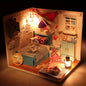 1pc,Diy Wooden Doll House,Assembly Model Kit,3d Puzzle, Birthday Christmas Gifts for teenagers and adults,Home Decor Micro Model