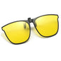 Polarized Clip-On Sunglasses for Men UV400 Anti-Glare Driving Square Shades