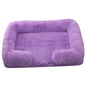 Plush Dog Bed with Removable Cover – Thickened Winter Pet Sofa Pad, Square, Small & Large