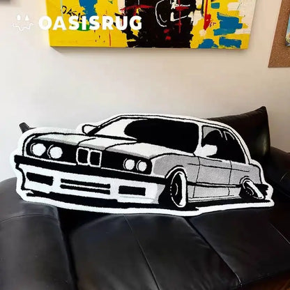 VIKAMA Fashion Car Carpet Bedroom Bedside Non-Slip Mat Living Room Sofa Coffee Table Mat Gaming Room Carpet Home Decoration