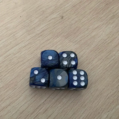5pcs/set Two Colors Dice Puzzle Board Game Accessory  6 Sided Point Dice Funny Game 16mm