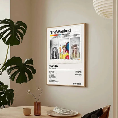 Singer Hurry Up Tomorrow T-The W-WeekndS Poster Sticky Wall Art Printing Waterproof Home Living Bed Room Bar Aesthetic Decor