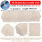 100 m (328 ft) Cotton Candle Wick Roll – Eco-Friendly Square Braided Wicks for DIY Candle Making & Handmade Candles