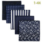 5-Pack Men's Microfiber Pocket Squares 12.6 in (32 cm) - Jacquard Woven Wedding & Formal Handkerchiefs, Assorted Patterns