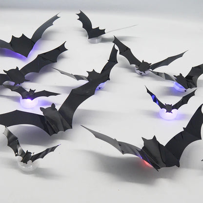 Halloween Bat Wall Light Decorations - 12 to 70 Piece Sets