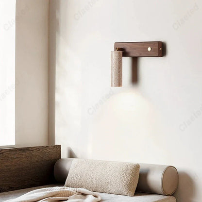 New LED Yellow Cave Stone Wall Lamp with Switch Adjustable Angle Home Living Room Bedroom Bedside Decorative Lighting Lamps