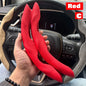 2-Pack Carbon Fiber Silicone Steering Wheel Covers 38 cm (15 in) Anti-Slip Universal Car Interior