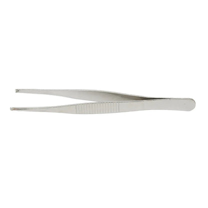 Toothed Tweezers 5 in (125 mm) Stainless Steel Precision Needle Holder for Suturing - 1 Pc