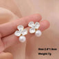 White Flower & Butterfly Dangle Earrings – Acrylic Pearl Heart Jewelry