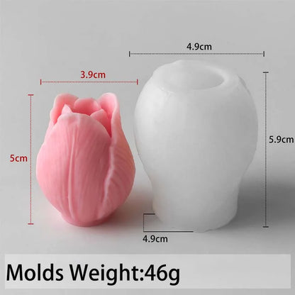 3D Tulip Silicone Mold for Candle Making, Soap, Resin & Plaster Crafts