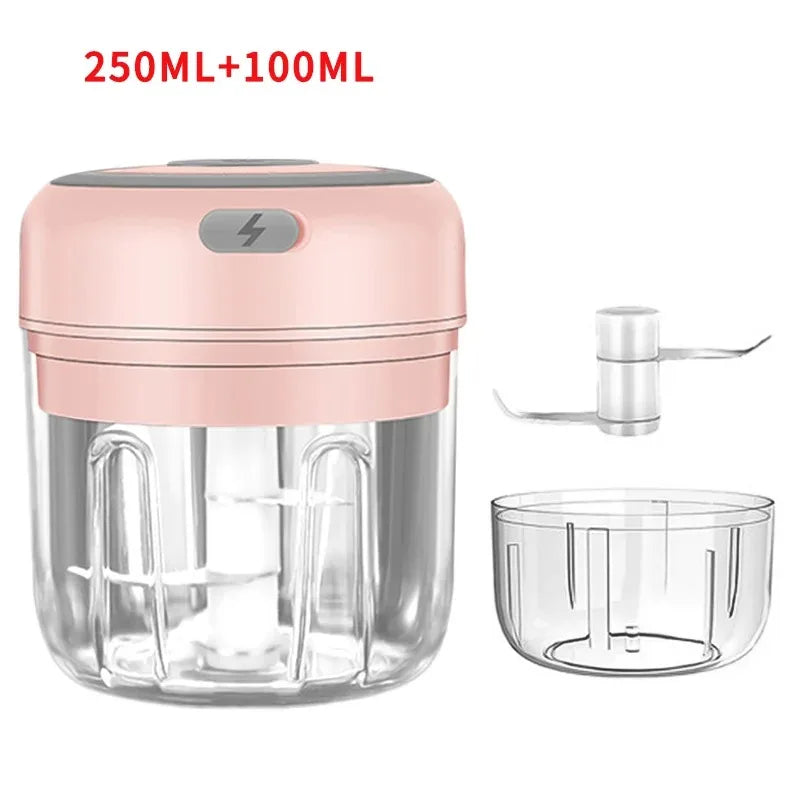 250ml (8.5 fl oz) Stainless Steel Electric Garlic & Ginger Chopper Mini Food Shredder