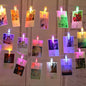 3M (9.8 ft) 20-LED Photo Clip Fairy String Lights - Battery-Operated Card Holder Garland for Christmas & Weddings