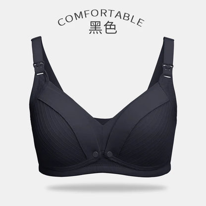Maternity Nursing Bralette – Wire-Free Cotton Bralette with Adjustable Straps & 4-Hook Back Closure