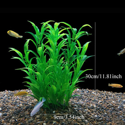 Artificial Aquarium Plants — Plastic Underwater Decorations for Fish Tanks, Realistic Aquarium Decor
