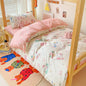 3-Piece Printed Quilt Set for Women – Japanese Korean Cartoon Bedding (1 Quilt + 2 Pillowcases)
