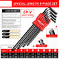 Long Metric Allen Key Set with Sleeve Universal Torque Hex Wrenches & Screwdriver for Motorcycles and Bicycles