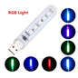 Mini USB LED Book Light – 3/8/24 LED Ultra Bright RGB Portable Reading Lamp for Power Bank, Laptop & Notebook