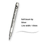 Metallic Brush Marker Pen (1 or 2-Pack) – Gold & Silver Permanent Metallic Ink for Crafts, Scrapbooking & Manga (14 cm / 5.5 in)
