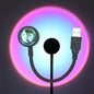 USB Sunset LED Lamp Rainbow Neon Night Light Projector, Bedroom & Photography Mood Light for Home Decor