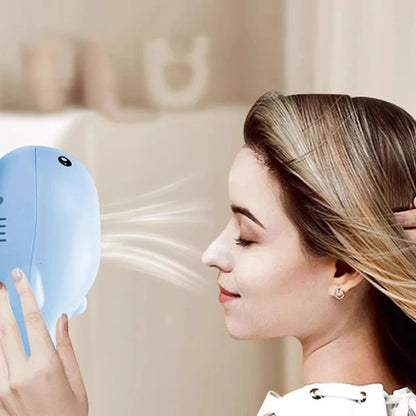 Whale-Shaped Electric Floating Ball Cat Toy USB Rechargeable Dual-Function Fan Portable 3C Certified