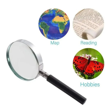 10X Handheld Magnifying Glass 50mm (2.0") Jewelry Loupe Reading Magnifier for Seniors & Hobbyists