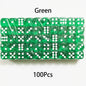 100-Pack 6-Sided Dice 14mm D6 Acrylic Rounded-Edge Transparent Dice for Board Games & DnD