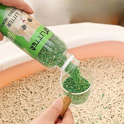 Cat Litter Deodorizer Beads Bottle - Odor Eliminator & Litter Box Freshener