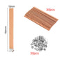 30/50-Pack Cherry Wood Candle Wicks with Metal Clip Bases – Smokeless Wooden Wicks for DIY Jar Candles