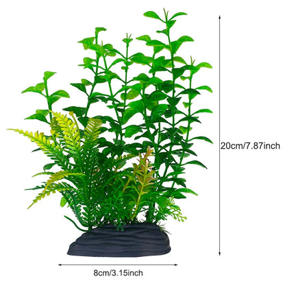 Artificial Aquarium Plants — Plastic Underwater Decorations for Fish Tanks, Realistic Aquarium Decor