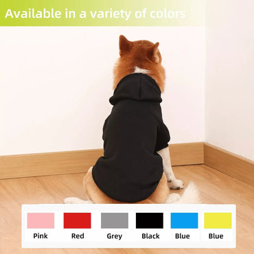 Warm Dog Hoodie Sweatshirt – Hooded Coat for Small, Medium & Large Dogs