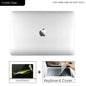 Matte Transparent PC+TPU Protective Case for MacBook Air & Pro 13/13.6/14/15.3/16-inch (33-41 cm) - Full Shell with Keyboard Cover & Vented Non-Slip Feet