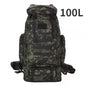 Tactical Mountaineering Backpack 80L / 100L (≈21 / 26 US gal) – Large Hiking, Camping & Travel Rucksack with Molle, Oxford Polyester