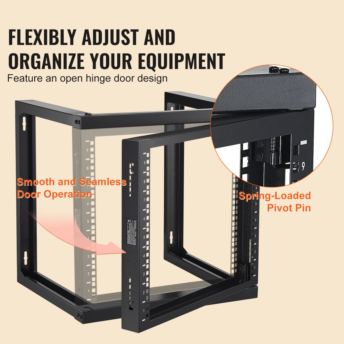 SucceBuy 9U Wall-Mount Server Rack for 19-Inch Equipment
