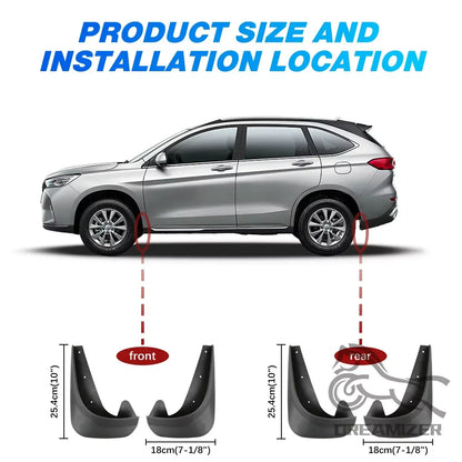 4-Piece Black Mudflaps for Nissan Altima Sedan
