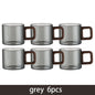 2/4/6-Pack Heat-Resistant Borosilicate Glass Tea & Espresso Cups with Walnut Handle, 120 ml (4 fl oz)